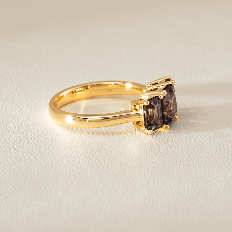 18ct Yellow Gold 3.69ct Green Sapphire Odyssey Ring - Ring - Walker & Hall