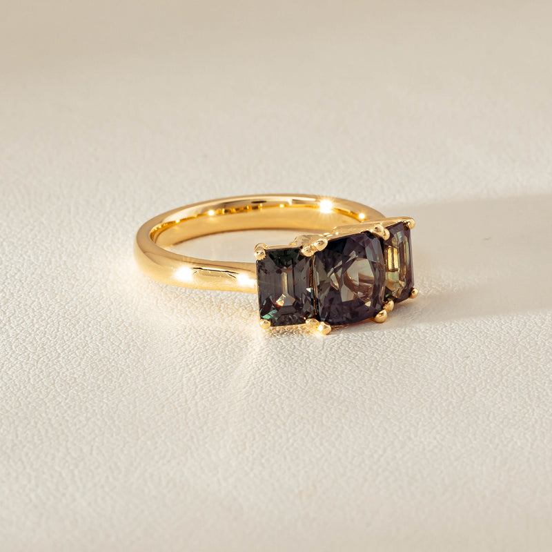 18ct Yellow Gold 3.69ct Green Sapphire Odyssey Ring - Ring - Walker & Hall