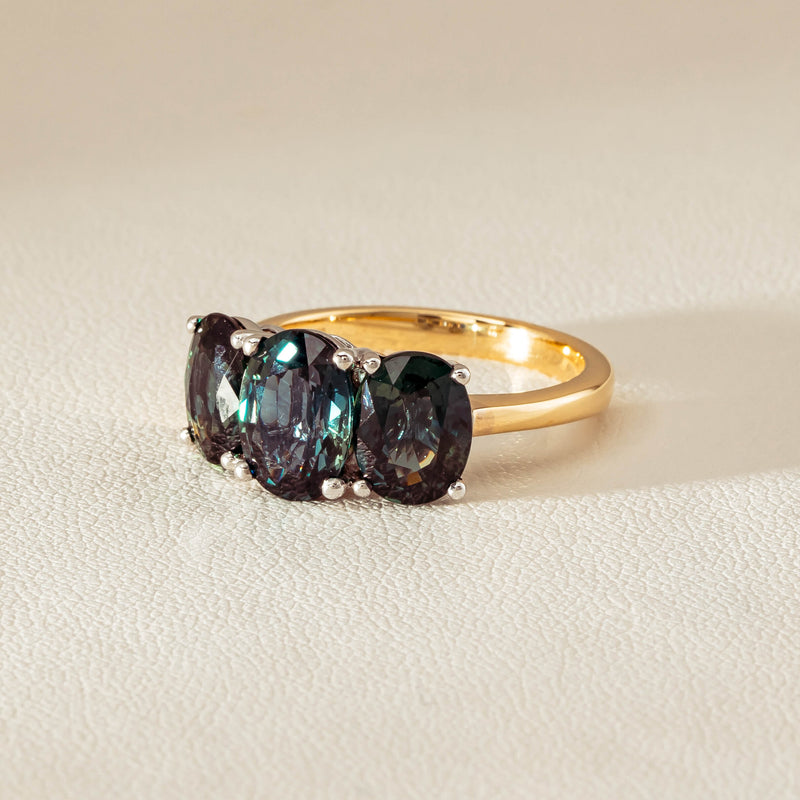 18ct Yellow Gold 5.58ct Green Sapphire Odyssey Ring - Ring - Walker & Hall