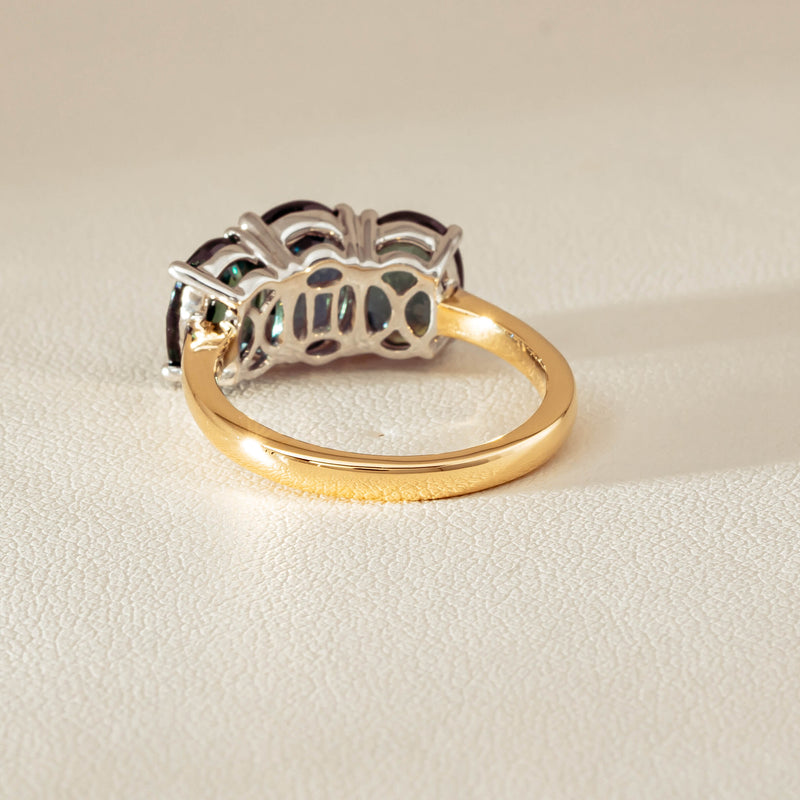 18ct Yellow Gold 5.58ct Green Sapphire Odyssey Ring - Ring - Walker & Hall