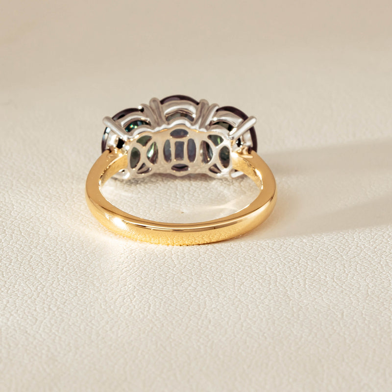 18ct Yellow Gold 5.58ct Green Sapphire Odyssey Ring - Ring - Walker & Hall