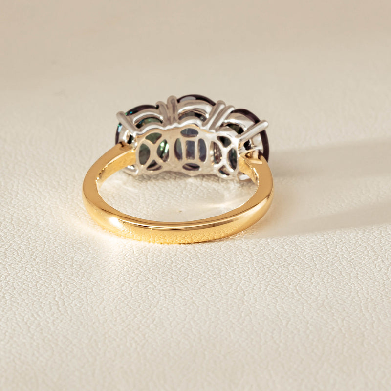 18ct Yellow Gold 5.58ct Green Sapphire Odyssey Ring - Ring - Walker & Hall