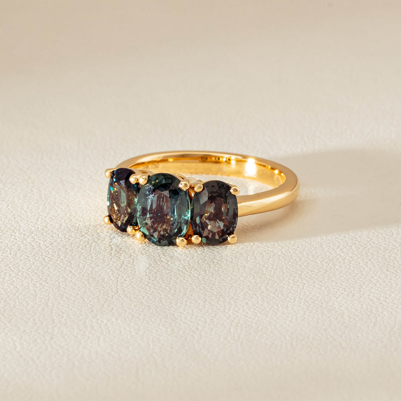 18ct Yellow Gold 3.60ct Green Sapphire Odyssey Ring - Ring - Walker & Hall