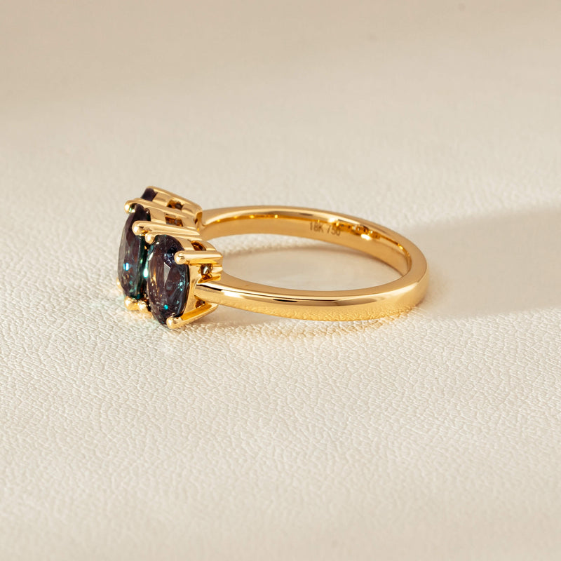 18ct Yellow Gold 3.60ct Green Sapphire Odyssey Ring - Ring - Walker & Hall