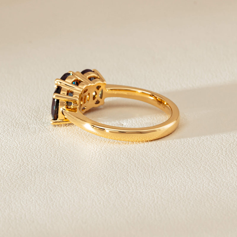 18ct Yellow Gold 3.60ct Green Sapphire Odyssey Ring - Ring - Walker & Hall