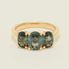 18ct Yellow Gold 3.60ct Green Sapphire Odyssey Ring