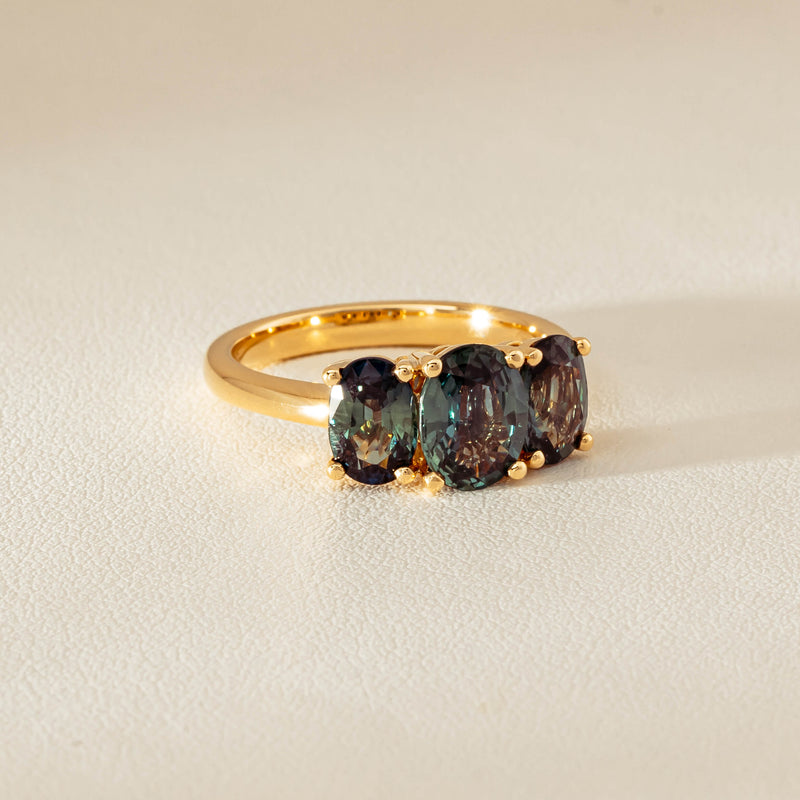 18ct Yellow Gold 3.60ct Green Sapphire Odyssey Ring - Ring - Walker & Hall