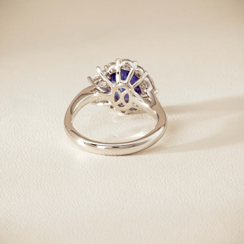 18ct White Gold 2.74ct Tanzanite & Diamond Seraphine Ring - Ring - Walker & Hall