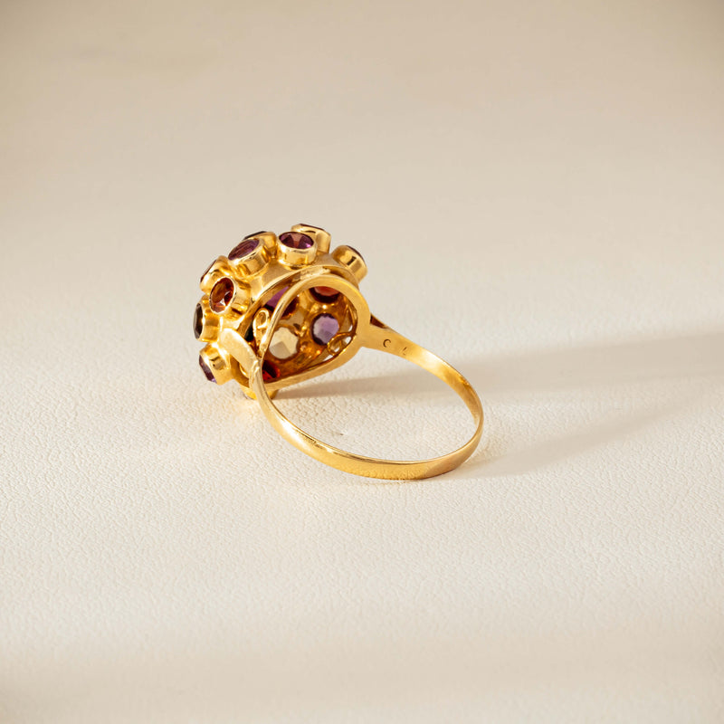 Vintage 18ct Yellow Gold Gem-Set Sputnik Ring - Ring - Walker & Hall