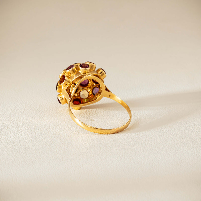 Vintage 18ct Yellow Gold Gem-Set Sputnik Ring - Ring - Walker & Hall