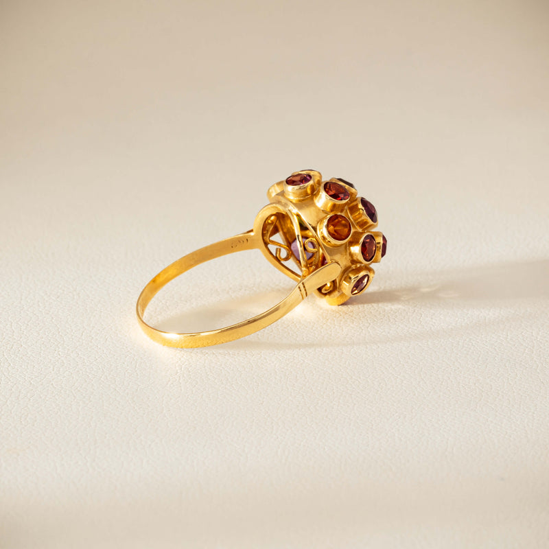 Vintage 18ct Yellow Gold Gem-Set Sputnik Ring - Ring - Walker & Hall