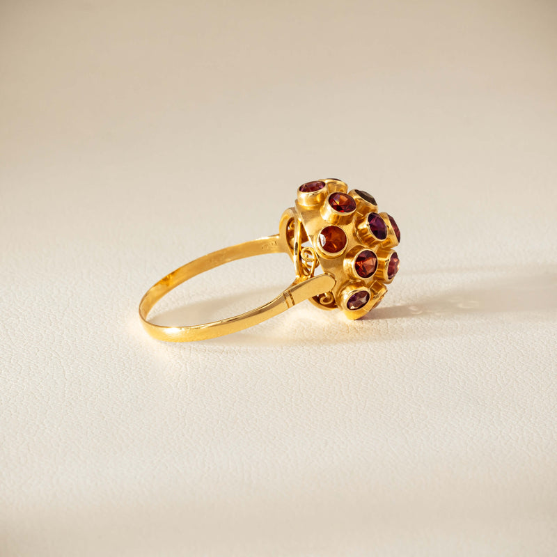 Vintage 18ct Yellow Gold Gem-Set Sputnik Ring - Ring - Walker & Hall