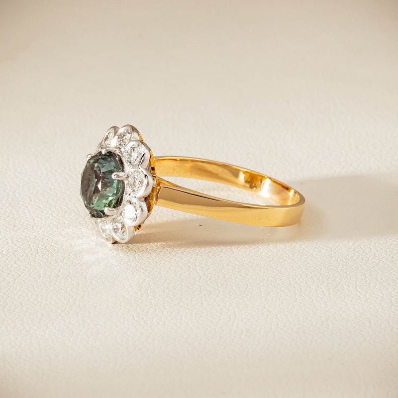 Deja Vu 18ct Yellow Gold 2.20ct Green Sapphire Ring - Ring - Walker & Hall