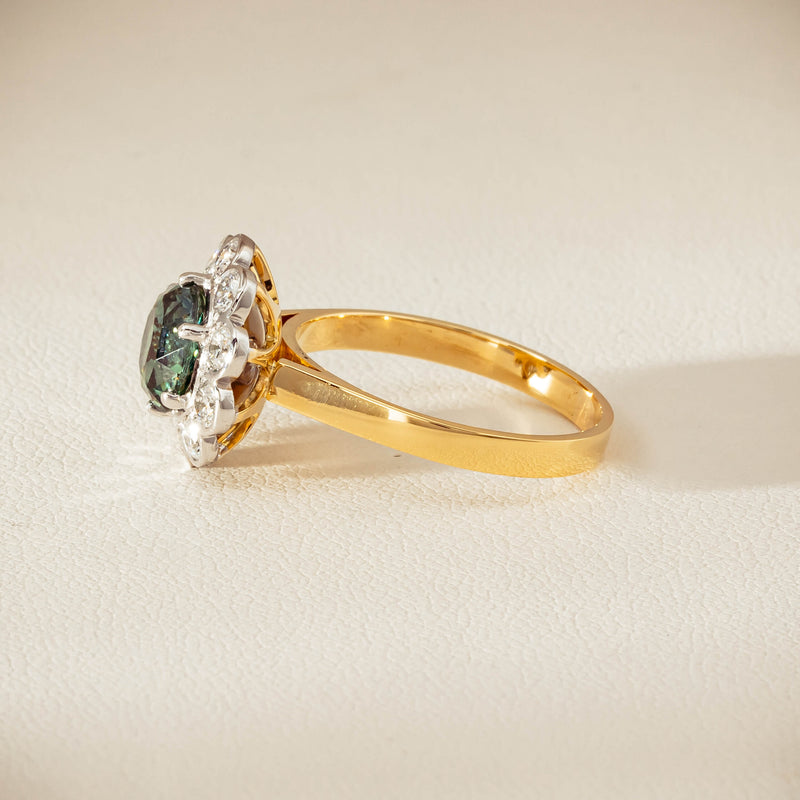 Deja Vu 18ct Yellow Gold 2.20ct Green Sapphire Ring - Ring - Walker & Hall