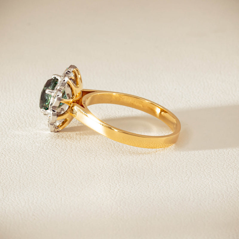 Deja Vu 18ct Yellow Gold 2.20ct Green Sapphire Ring - Ring - Walker & Hall