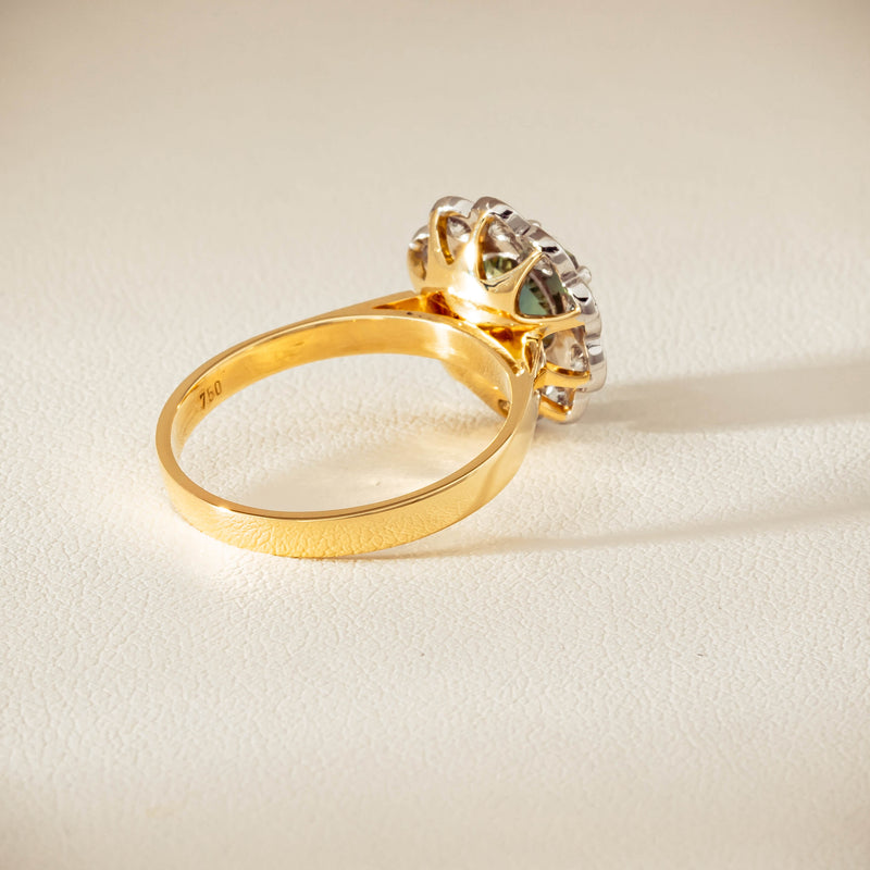 Deja Vu 18ct Yellow Gold 2.20ct Green Sapphire Ring - Ring - Walker & Hall