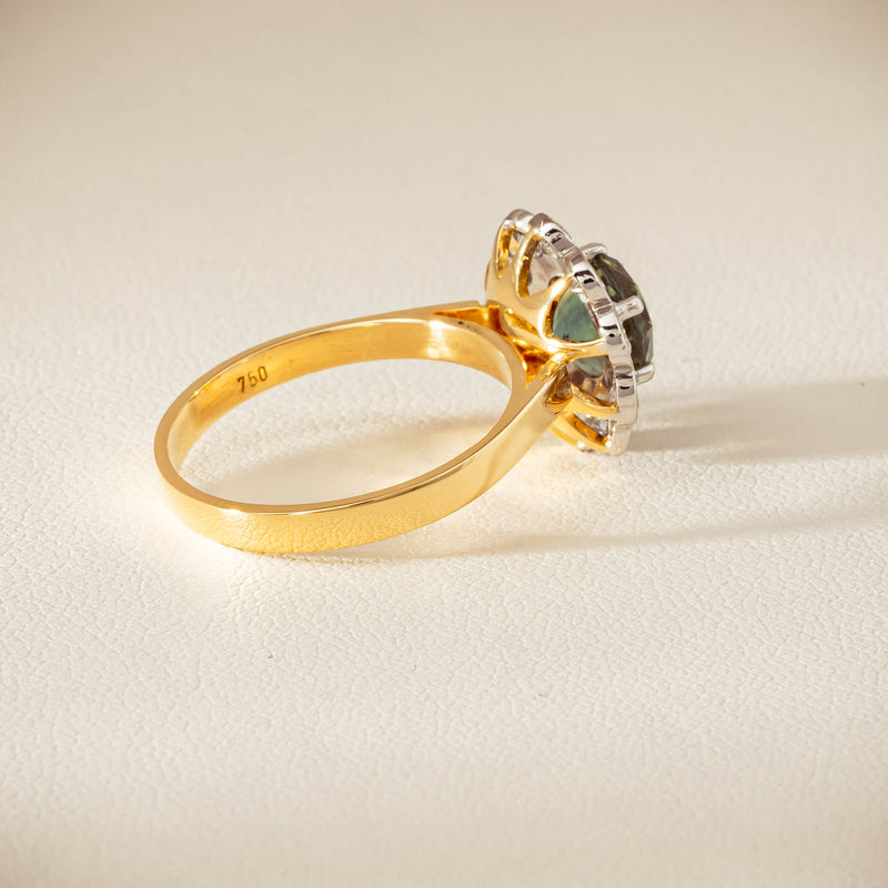 Deja Vu 18ct Yellow Gold 2.20ct Green Sapphire Ring - Ring - Walker & Hall
