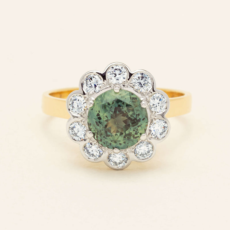 Deja Vu 18ct Yellow Gold 2.20ct Green Sapphire Ring - Ring - Walker & Hall
