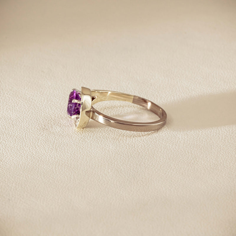 Deja Vu Mixed Carat White Gold Amethyst & Diamond Ring - Ring - Walker & Hall