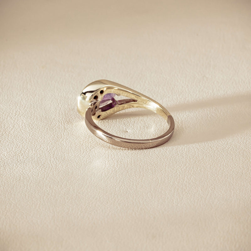 Deja Vu Mixed Carat White Gold Amethyst & Diamond Ring - Ring - Walker & Hall