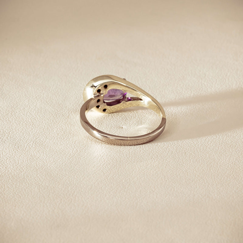 Deja Vu Mixed Carat White Gold Amethyst & Diamond Ring - Ring - Walker & Hall