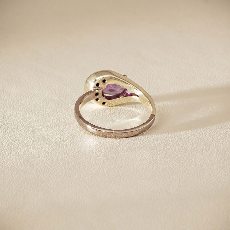 Deja Vu Mixed Carat White Gold Amethyst & Diamond Ring - Ring - Walker & Hall
