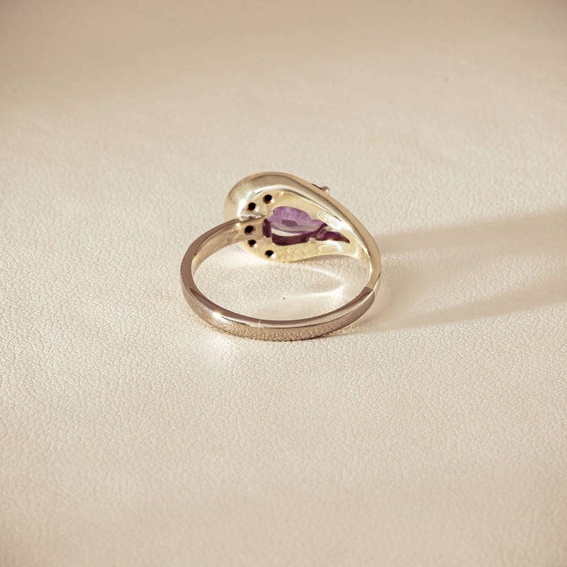 Deja Vu Mixed Carat White Gold Amethyst & Diamond Ring - Ring - Walker & Hall