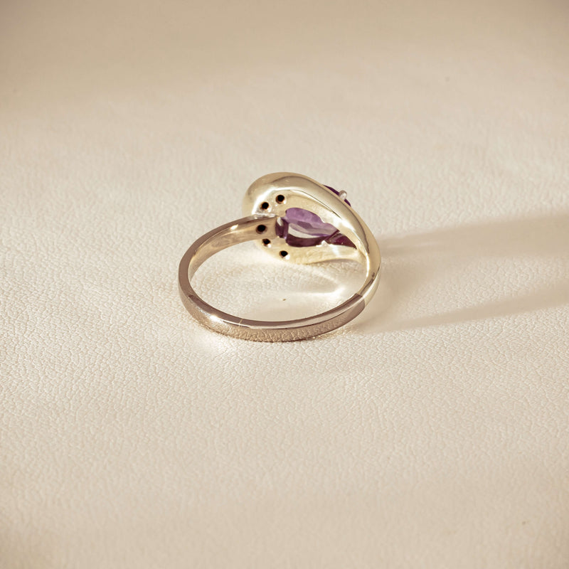 Deja Vu Mixed Carat White Gold Amethyst & Diamond Ring - Ring - Walker & Hall