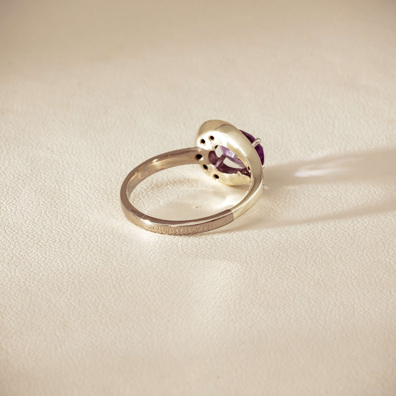 Deja Vu Mixed Carat White Gold Amethyst & Diamond Ring - Ring - Walker & Hall