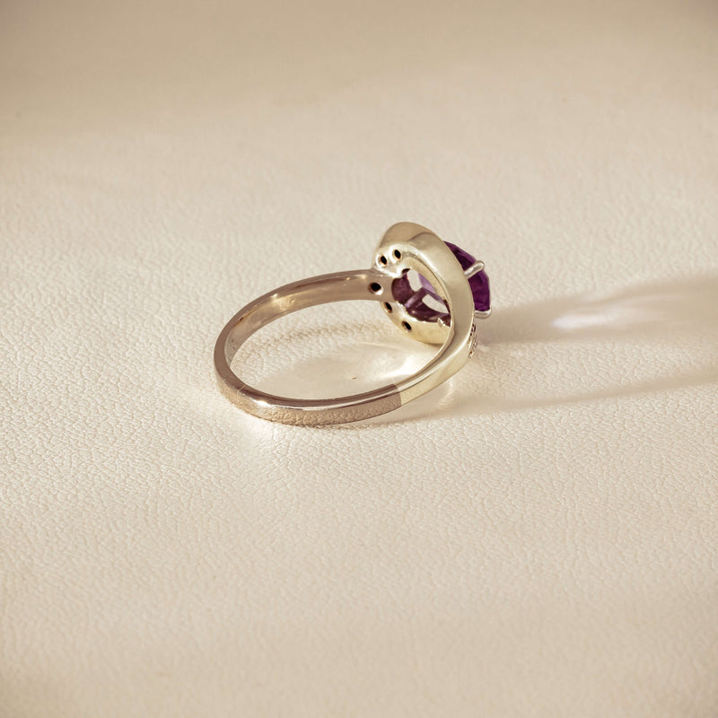 Deja Vu Mixed Carat White Gold Amethyst & Diamond Ring - Ring - Walker & Hall