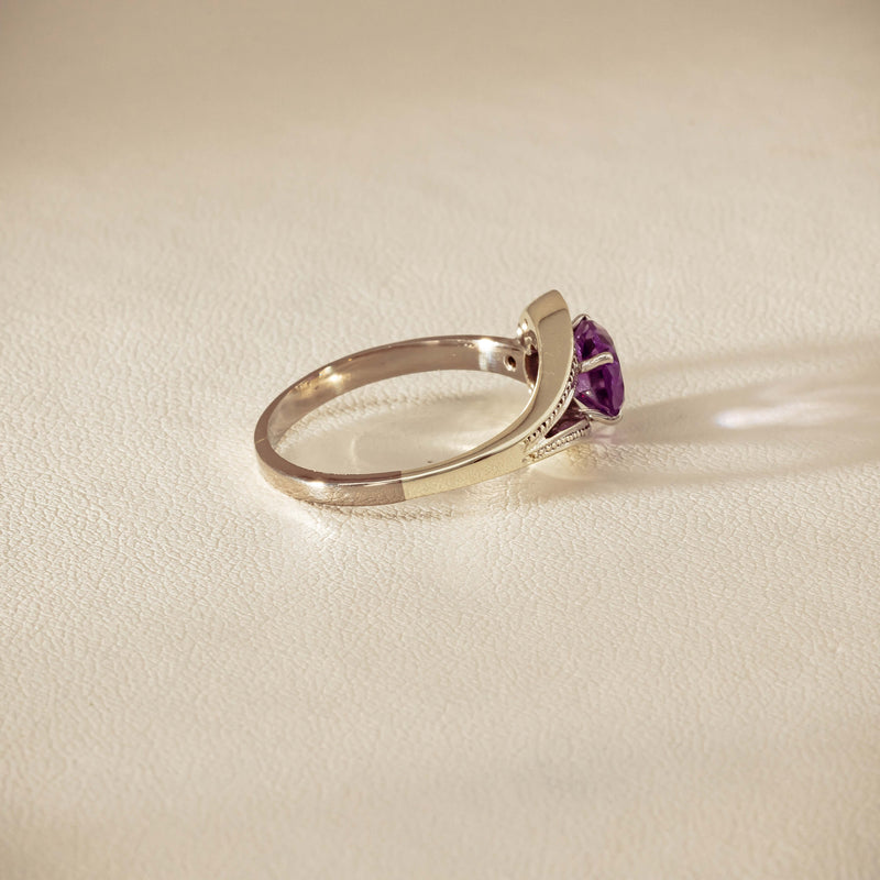 Deja Vu Mixed Carat White Gold Amethyst & Diamond Ring - Ring - Walker & Hall