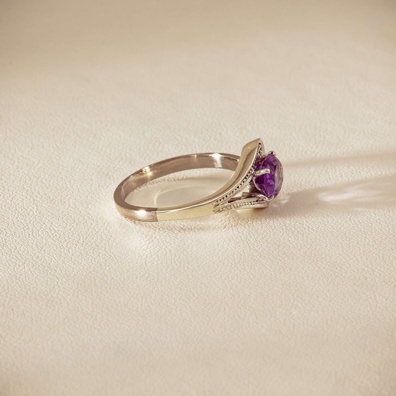 Deja Vu Mixed Carat White Gold Amethyst & Diamond Ring - Ring - Walker & Hall