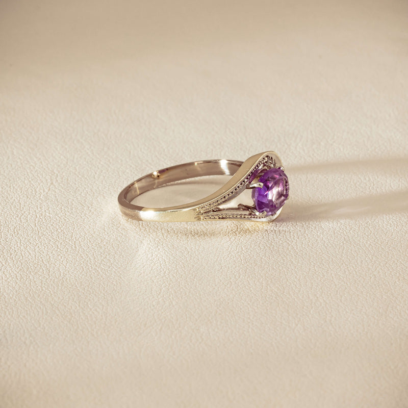 Deja Vu Mixed Carat White Gold Amethyst & Diamond Ring - Ring - Walker & Hall