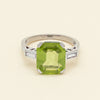 Deja Vu 18ct White Gold Peridot & Diamond Ring