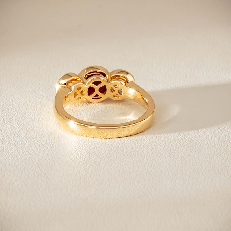 18ct Yellow Gold 1.30ct Ruby & Diamond Natalia Ring