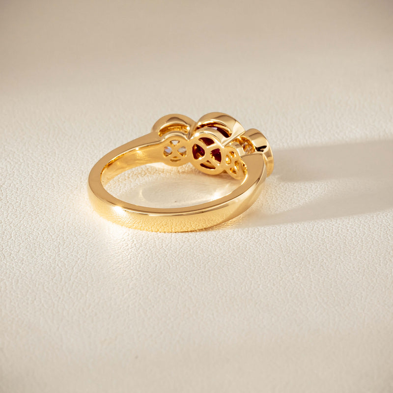 18ct Yellow Gold 1.30ct Ruby & Diamond Natalia Ring
