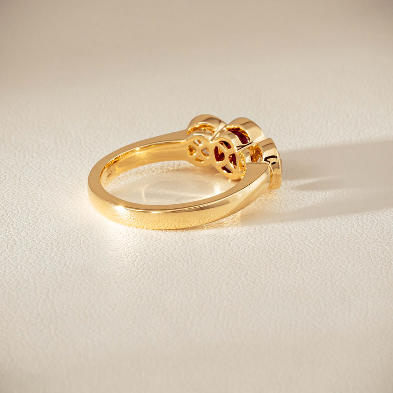 18ct Yellow Gold 1.30ct Ruby & Diamond Natalia Ring