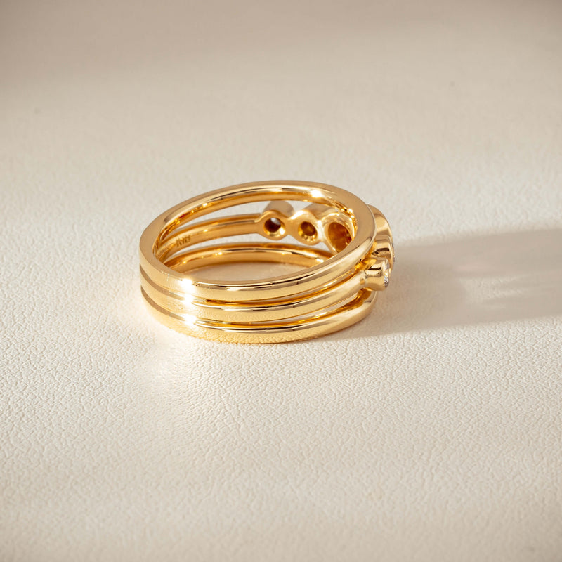 Deja Vu 18ct Yellow Gold .50ct Ruby & Diamond Ring