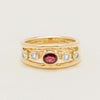 Deja Vu 18ct Yellow Gold .50ct Ruby & Diamond Ring