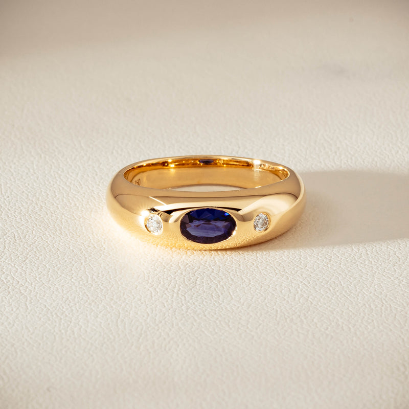 18ct Yellow Gold .43ct Sapphire & Diamond Kylie Ring