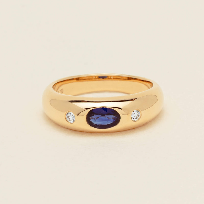 18ct Yellow Gold .43ct Sapphire & Diamond Kylie Ring