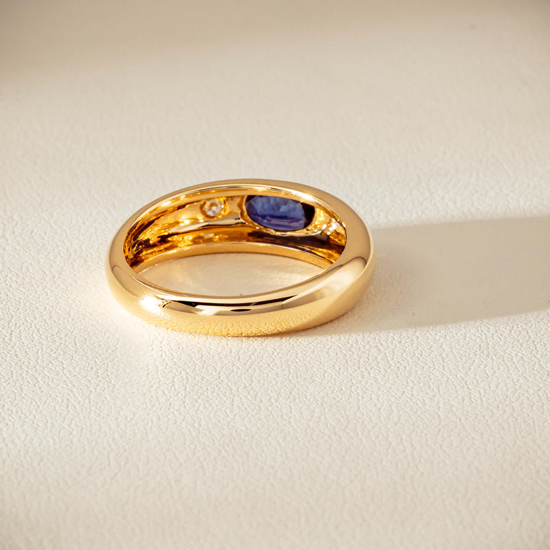18ct Yellow Gold .43ct Sapphire & Diamond Kylie Ring