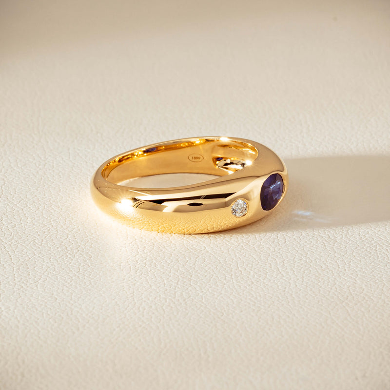 18ct Yellow Gold .43ct Sapphire & Diamond Kylie Ring