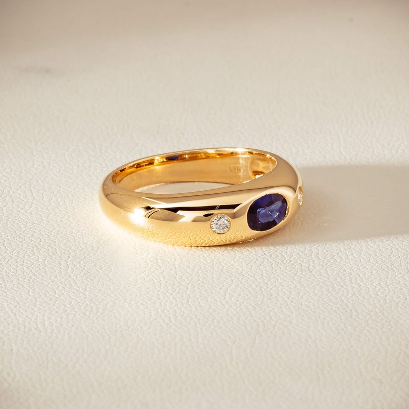 18ct Yellow Gold .43ct Sapphire & Diamond Kylie Ring