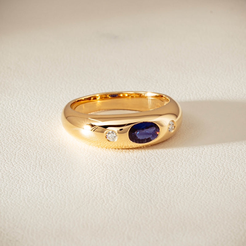 18ct Yellow Gold .43ct Sapphire & Diamond Kylie Ring