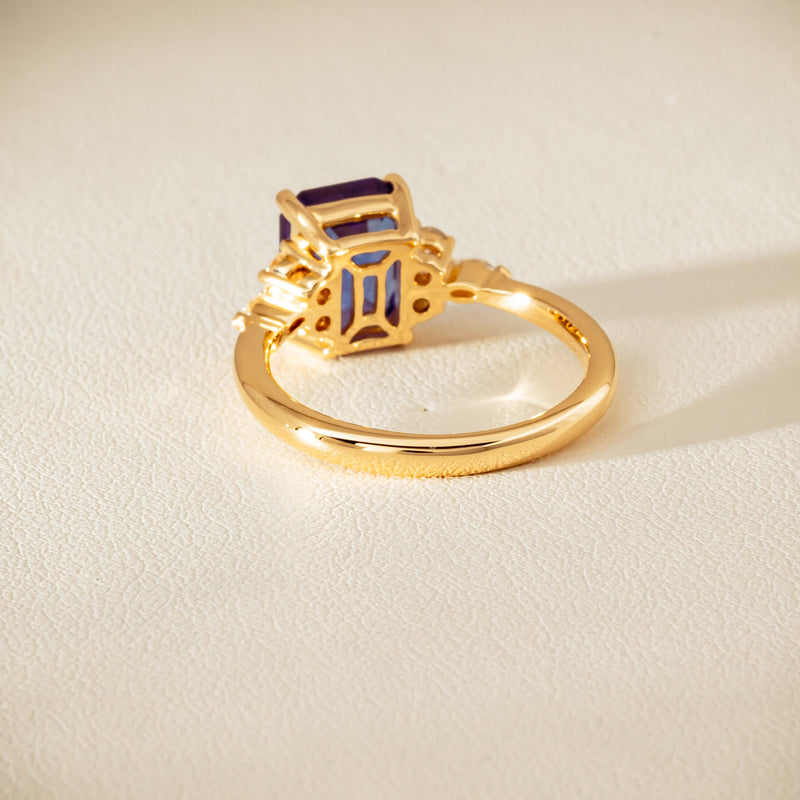 18ct Yellow Gold 2.88ct Tanzanite & Diamond Oriana Ring