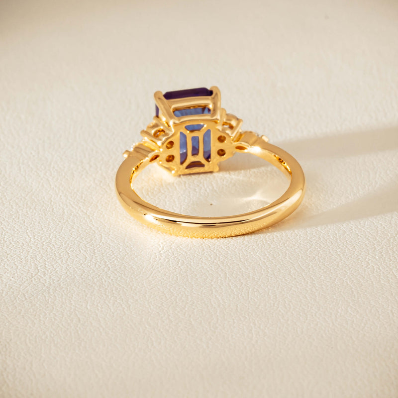 18ct Yellow Gold 2.88ct Tanzanite & Diamond Oriana Ring