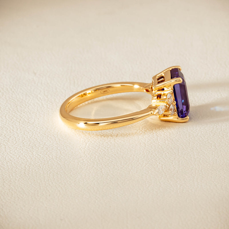 18ct Yellow Gold 2.88ct Tanzanite & Diamond Oriana Ring