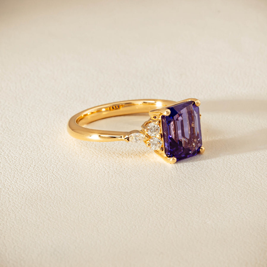 18ct Yellow Gold 2.88ct Tanzanite & Diamond Oriana Ring