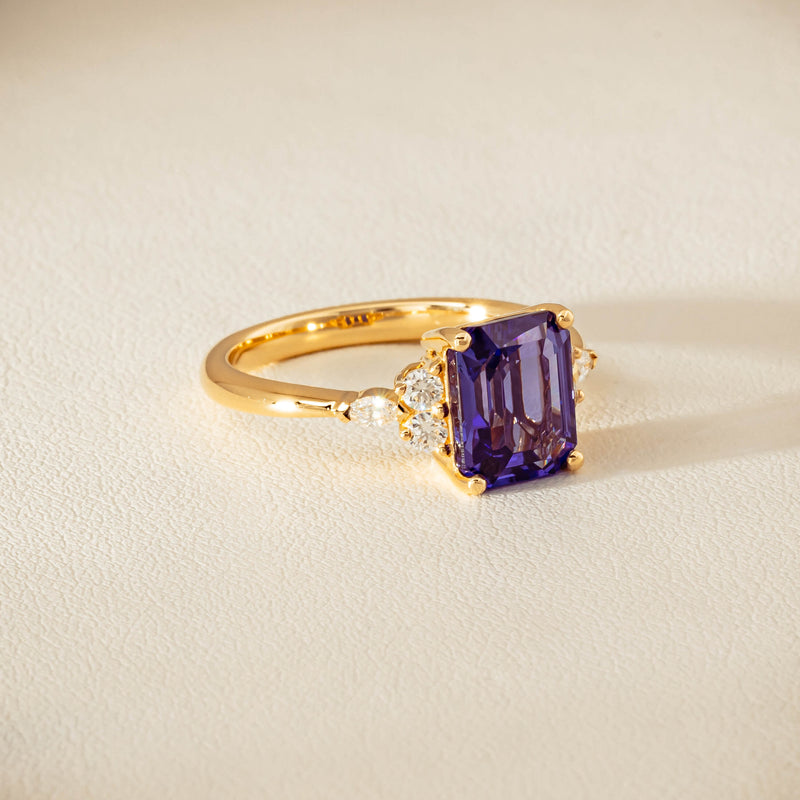 18ct Yellow Gold 2.88ct Tanzanite & Diamond Oriana Ring